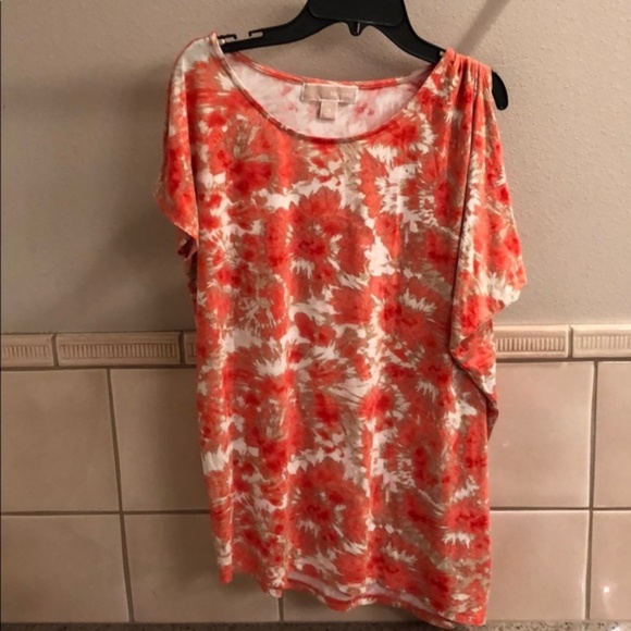 New Michael Kors asymmetric gather-shoulder tunic - Picture 1 of 8